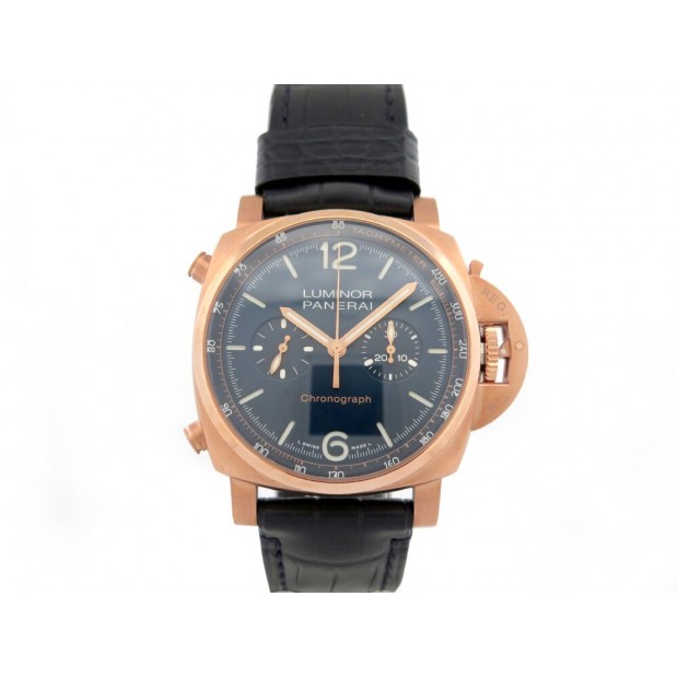 NEUF MONTRE PANERAI LUMINOR CHRONO GOLDTECH PAM01111 OR ROSE 44MM FULLSET 30000€