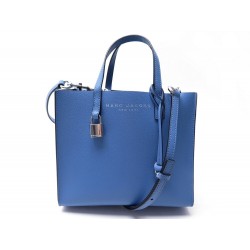 SAC A MAIN MARC JACOBS MINI GRIND M0015685 BANDOULIERE CUIR BLEU BAG