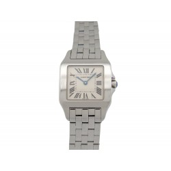 MONTRE CARTIER SANTOS DEMOISELLE 2701 26 MM QUARTZ ACIER PALLADIE WATCH 6190€