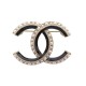 NEUF BROCHE CHANEL LOGO CC EMAIL ET PERLES METAL GOLD STEEL PEARLS BROOCH 620€