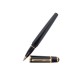 NEUF STYLO CARTIER DIABOLO ROLLERBALL EN RESINE NOIRE & DORE + ECRIN PEN 495€