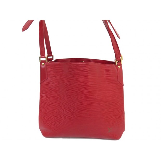 SAC A MAIN LOUIS VUITTON MANDARA MM EN CUIR EPI ROUGE BANDOULIERE PURSE 1790€