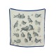 FOULARD HERMES LES TOURTERELLES 1ERE EDITION 1956 XAVIER DE PORET CARRE SCARF