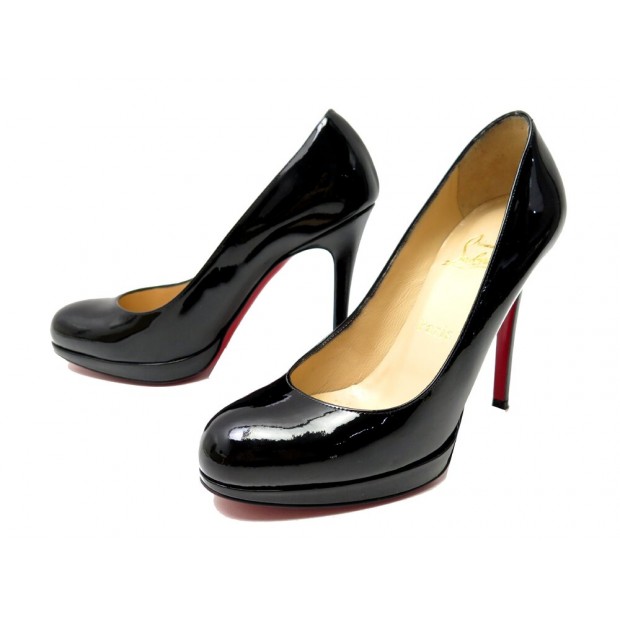 NEUF CHAUSSURES CHRISTIAN LOUBOUTIN SIMPLE PUMP 120 EN CUIR VERNIS 37 SHOES 755€