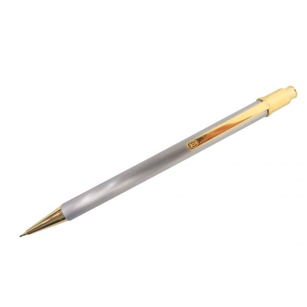 STYLO PORTE MINES MUST DE CARTIER TRINITY ACIER BROSSE CRITERIUM PENCIL PEN 320€