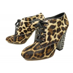 NEUF CHAUSSURES DOLCE & GABBANA BOTTINES HARAKO 38 EN POULAIN LEOPARD BOOTS 980€