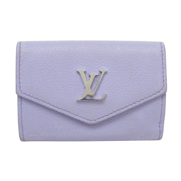 PORTEFEUILLE LOUIS VUITTON LOCKME EN CUIR TAURILLON VIOLET PORTE MONNAIE ED LIM