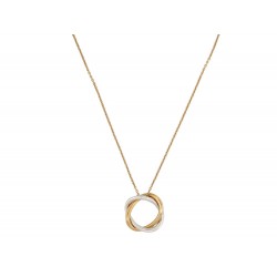 NEUF COLLIER POIRAY TRESSE PM 351020/PM 38-40 OR JAUNE ET OR BLANC 18K 1190€