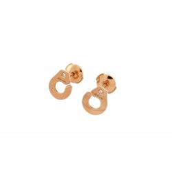 NEUF BOUCLES D'OREILLES DINH VAN PUCES MENOTTES R7.5 867315 OR 18K DIAMANT 890€