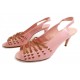 NEUF CHAUSSURES MANOLO BLAHNIK SANDALES 39.5 CUIR ROSE SANDAL PINK SHOES 795€