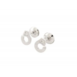 NEUF BOUCLES D'OREILLES DINH VAN PUCES MENOTTES R7.5 867312 OR 18K DIAMANT 940€