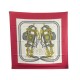 NEUF FOULARD HERMES BRIDES DE GALA EN SOIE ROUGE + BOITE NEW RED SILK SCARF 495€