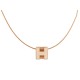 NEUF COLLIER HERMES PENDENTIF CAGE D'H H147991FP12 LAQUE PLAQUE OR NECKLACE 430€