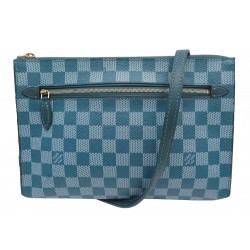 SAC A MAIN LOUIS VUITTON POCHETTE MODULE DAMIER CYAN N41310 HAND BAG PURSE 2150€