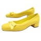 NEUF CHAUSSURES CHRISTIAN LOUBOUTIN BALLERINES MAMAFLIRT 37 EN CUIR JAUNE 799€