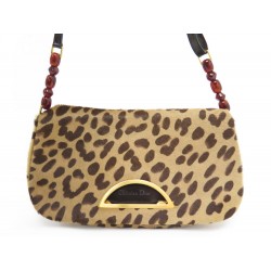 NEUF VINTAGE SAC A MAIN CHRISTIAN DIOR MALICE EN POULAIN LEOPARD HAND BAG 2500€