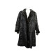 VINTAGE MANTEAU LONG YVES SAINT LAURENT EN FOURRURE VISON MARRON 42 L FUR COAT