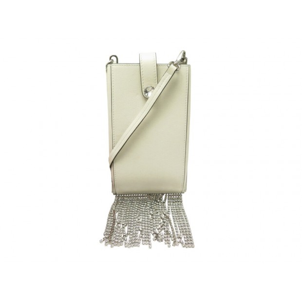 NEUF POCHETTE MIU MIU MINI SAC FRANGES STRASS BANDOULIERE CUIR GRAINE BAG 800€