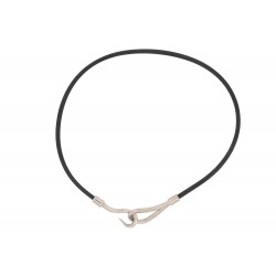 NEUF COLLIER HERMES TOUR DE COU JUMBO LIEN OTTOMAN BRACELET DOUBLE CUIR 310€