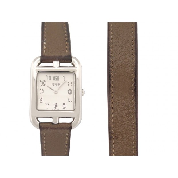 MONTRE HERMES CAPE COD PM CC1.210 31 MM EN ACIER DOUBLE TOUR QUARTZ WATCH 2700€