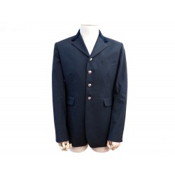 NEUF VESTE D'EQUITATION HERMES SELLIER HOMME 50 52 M L LAINE BLEU JACKET 1460€