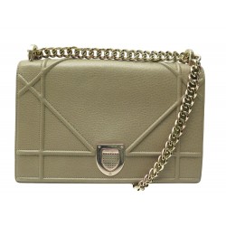 SAC A MAIN CHRISTIAN DIOR DIORAMA BANDOULIERE EN CUIR KAKI PURSE HAND BAG 3250€