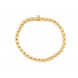 BRACELET MAILLES TULIPE EN OR JAUNE 750 18K 13.6G YELLOW GOLD LINKS BANGLE 2300€