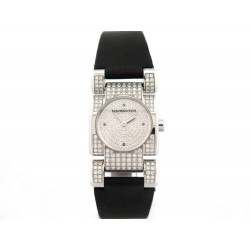 MONTRE MAUBOUSSIN ALESSANDRINE 321 QUARTZ 25 MM EN ACIER ET DIAMANTS STEEL WATCH