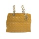 SAC A MAIN CHRISTIAN DIOR LADY SOFT CUIR VERNIS JAUNE CABAS TOTE HAND BAG 3500€