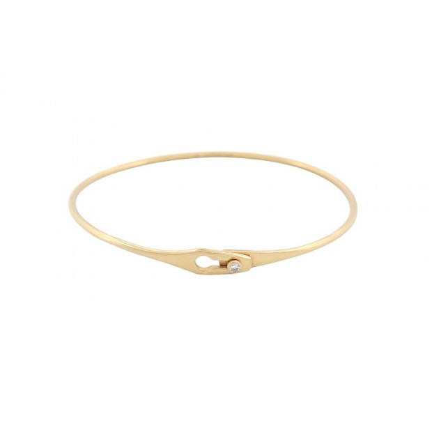 BRACELET DINH VAN SERRURE JONC 334106 16.5 EN OR JAUNE 18K DIAMANT BANGLE 2700€