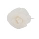 VINTAGE GRANDE BROCHE CHANEL CAMELIA TOILE BLANCHE 1990 WHITE CANVAS BROOCH 690€