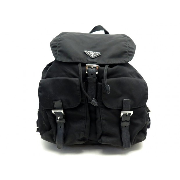 SAC A DOS PRADA MOYEN EN TOILE RE-NYLON NOIRE BLACK CANVAS BACKPACK BAG 1900€