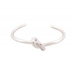 NEUF BRACELET CELINE KNOT 46P466BRA M C2 EN LAITON ARGENTE PALLADIE POCHON 380€