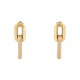 BOUCLES D'OREILLES LOUIS VUITTON DOUBLE LV EDGE MP2990 DOREES GOLD EARRINGS 520€