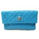 NEUF SAC A MAIN MARC JACOBS POCHETTE EUGENIE CUIR BLEU NEW POUCH HAND BAG 420€