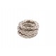 LOT DE 4 BAGUES BOTTEGA VENETA EN ARGENT 925 INTRECCIATO T52 53 RINGS SET 450€