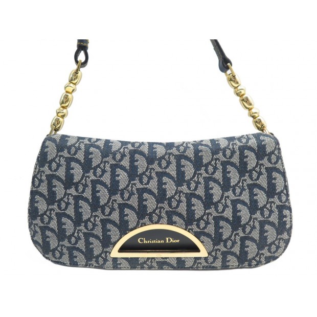 SAC A MAIN CHRISTIAN DIOR MALICE EN TOILE MONOGRAMME OBLIQUE DENIM CLUTCH 1590€