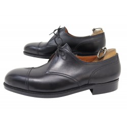 NEUF CHAUSSURES JM WESTON 358 DERBY EN CUIR NOIR 7.5B 41.5 FIN NOIR SHOES 695€