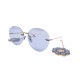 NEUF LUNETTES DE SOLEIL GUCCI CHARMS FLEURS CC1149S METAL DORE SUNGLASSES 380€