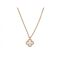 NEUF COLLIER VAN CLEEF & ARPELS PENDENTIF SWEET ALHAMBRA NACRE NEW OR 18K 1680€