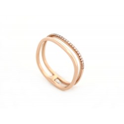 NEUF BAGUE VANRYCKE CHARLIE T55 DIAMANTS ET OR ROSE 18K + BOITE NEW RING 1690€