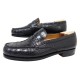 NEUF CHAUSSURE JM WESTON MOCASSINS 180 7C 41 FIN CUIR CROCODILE EMBAUCHOIR 4866€