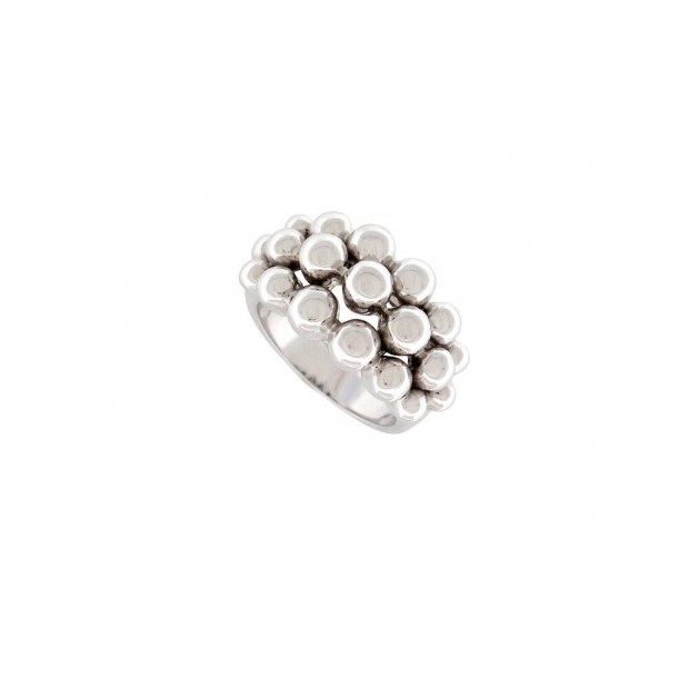 NEUF BAGUE BOUCHERON GRAINS DE RAISINS 51 EN OR BLANC 18K WHITE GOLD RING 3800€