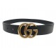 CEINTURE GUCCI GG MARMONT 414516 TAILLE 80 EN CUIR NOIR BLACK LEATHER BELT 350€