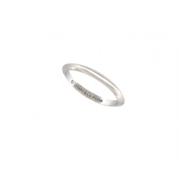 BAGUE TIFFANY & CO ALLIANCE KNIFE EDGE EN PLATINE 950 2.4GR T49 ECRIN RING 835€