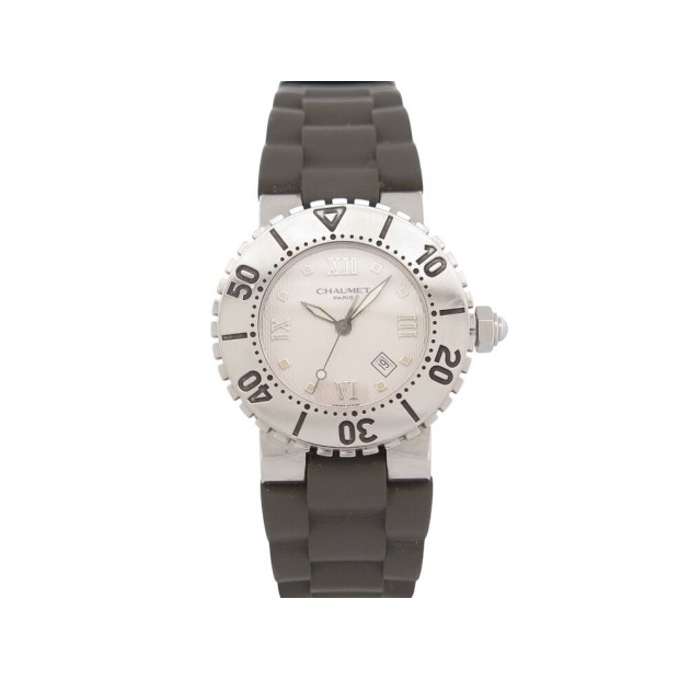 MONTRE CHAUMET CLASS ONE 628 AUTOMATIQUE 36 MM ACIER PALLADIE STEEL WATCH 3300€