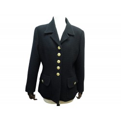 VESTE CELINE THOIRETTE BOUTONS TRIOMPHE 42 44 L EN LAINE NOIRE WOOL JACKET 2600€