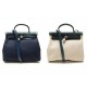 SAC A MAIN HERMES HERBAG 30CM AVEC 2 TOILES BLEUES ET ECRU BANDOULIERE BAG 2670€