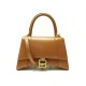 NEUF SAC A MAIN BALENCIAGA HOURGLASS PM 593546 CUIR CAMEL BANDOULIERE BAG 2200€