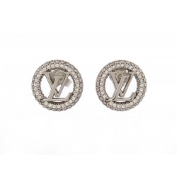 NEUF BOUCLES D'OREILLES LOUIS VUITTON LOUISE BY NIGHT M00756 ARGENT EARRING 495€